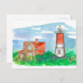 Cape Cod vuurtoren schets Briefkaart (Voorkant / Achterkant)