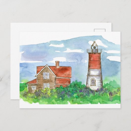 Cape Cod vuurtoren schets Briefkaart (Voorkant / Achterkant)