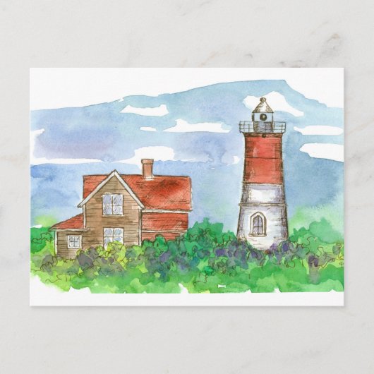 Cape Cod vuurtoren schets Briefkaart (Voorkant)