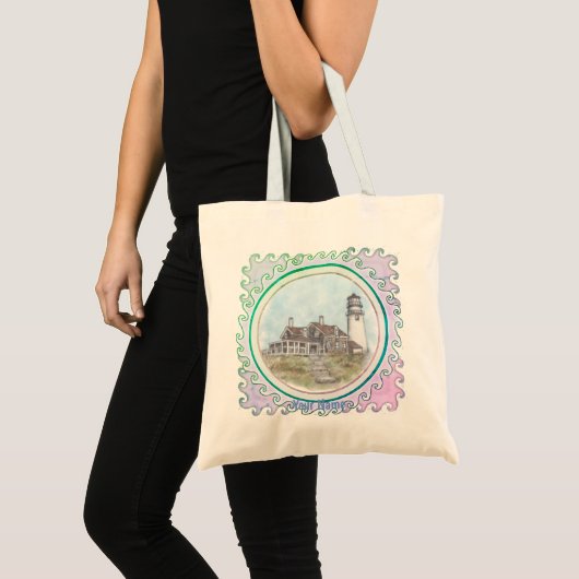 Cape Cod Vuurtoren Tote Bag (Voorkant (product))