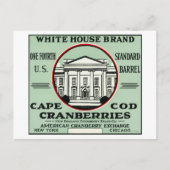 Cape Cod White House Brand Cranberry Label Briefkaart (Voorkant)