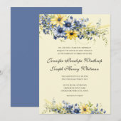 Cape Cod Zach Geel Bloem Huwelijksuitnodiging Kaart (Voorkant / Achterkant)