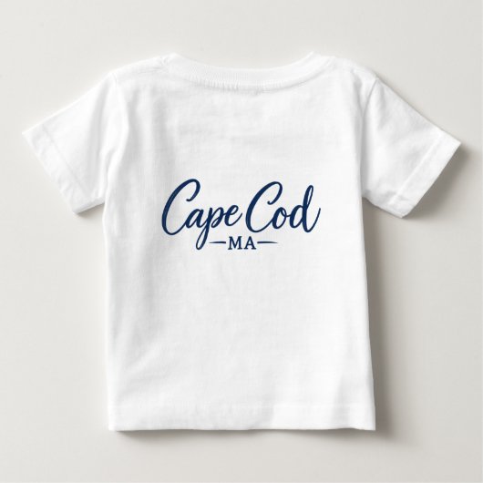 Cape Cod Zeilboot Baby T-shirt (Achterkant)