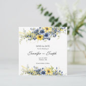 Cape Cod Zomer Bloemenbruiloft Save the Date Kaart (Staand voorkant)
