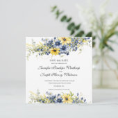 Cape Cod Zomer Bloemenbruiloft Save the Date Kaart (Staand voorkant)