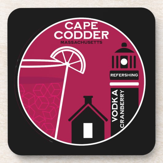 Cape Codder Cocktail Bier Onderzetter (Voorkant)