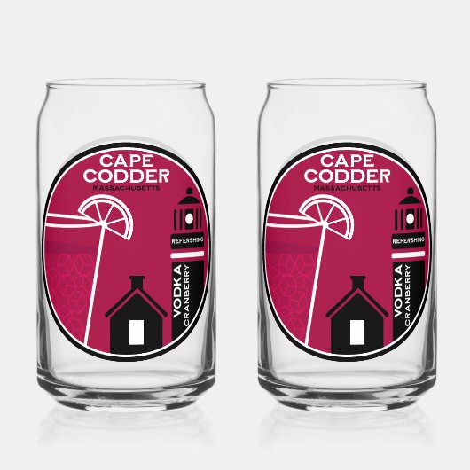 Cape Codder Cocktail Blikvorm Glas (Voorkant)