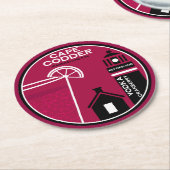 Cape Codder Cocktail Ronde Kartonnen Onderzetter (Gebogen)