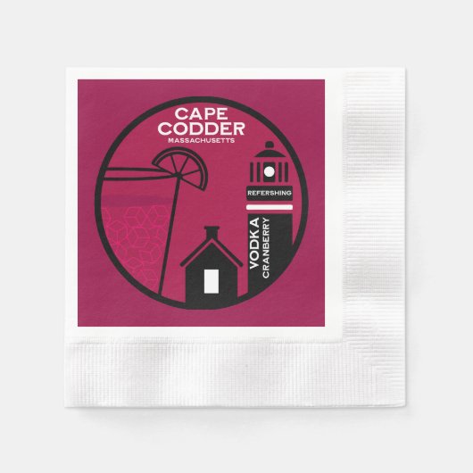 Cape Codder Cocktail Servet (Voorkant)