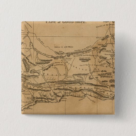 Cape Colony 2 Vierkante Button 5,1 Cm (Voorkant)