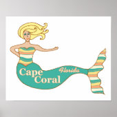 Cape Coral, FL Mermaid Poster (Voorkant)