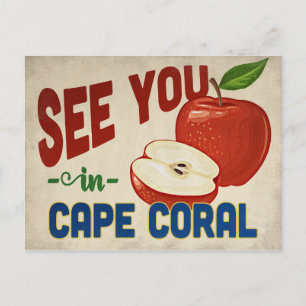 Cape Coral Florida Apple - Vintage Travel Briefkaart