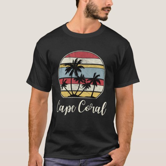 Cape Coral Florida Beach Vacation Trip Tropical Re T-shirt (Voorkant)
