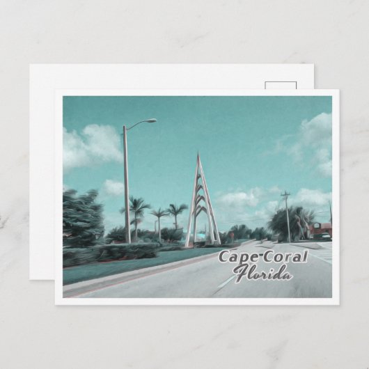 CAPE CORAL FLORIDA BRIEFKAART (Voorkant / Achterkant)