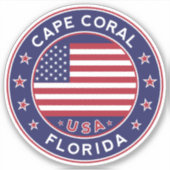 Cape Coral Florida, Cape Coral Sticker (Voorkant)