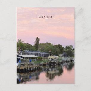 Cape Coral, Florida kanaal Briefkaart