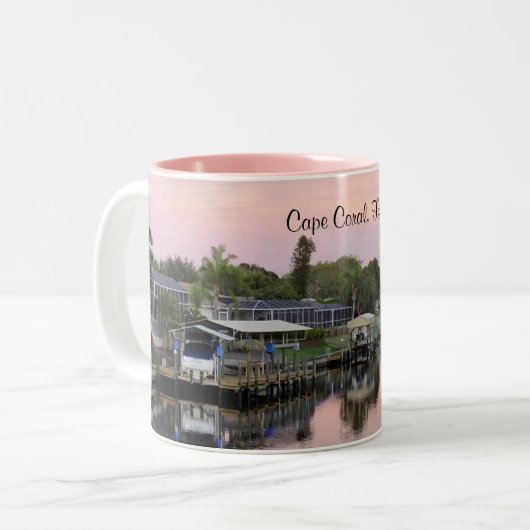 Cape Coral, Florida kanaal, Tweekleurige Koffiemok (Voorkant links)