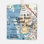Cape Coral Florida Map Keramisch Ornament (Links)