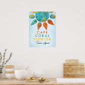 Cape Coral Florida Sunshine Travel Poster (Keuken)