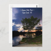 Cape Coral park Canal zonsondergang Briefkaart (Voorkant / Achterkant)