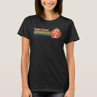 Cape Coral Sunset jaren 80 Palmbomen Retro Vac T-shirt
