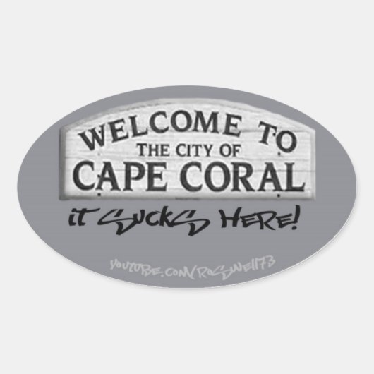 Cape Coral zuigt Sticker (Voorkant)