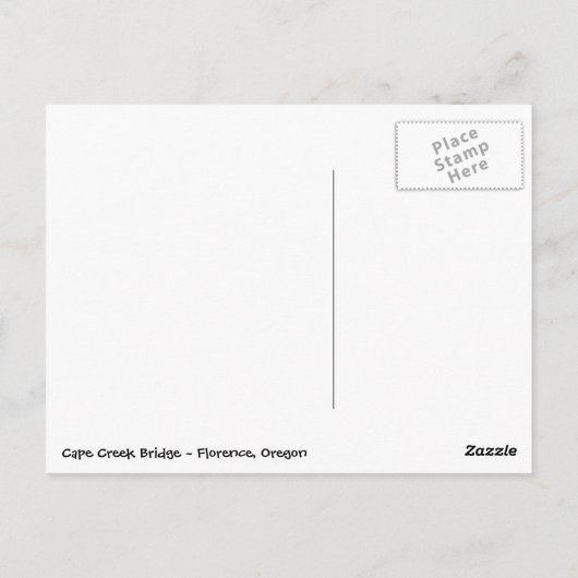 Cape Creek Briefkaart (Achterkant)