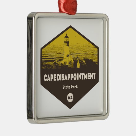 Cape Discussie State Park Washington Metalen Ornament (Rechts)