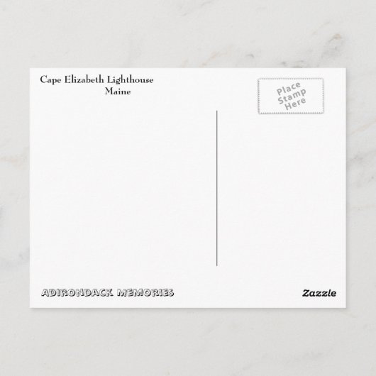 Cape Elizabeth Lighthouse Briefkaart (Achterkant)