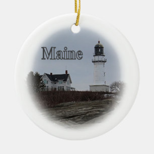 Cape Elizabeth Lighthouse Keramisch Ornament