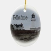 Cape Elizabeth Lighthouse Keramisch Ornament (Voorkant)