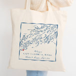 Cape Elizabeth Maine Bestemming Bruiloft Welkom Tote Bag<br><div class="desc">Deze Cape Elizabeth, Maine kaart canvas tassen zijn perfect om uw gasten uit de stad te verwelkomen op uw Inn By The Zee bruiloft met welkomsttas goodies, of ze aan te passen voor uw bruiloft. Beweeg het hart door te klikken op "Bewerken met ontwerpgereedschap" onder "Personaliseren". Kaart omvat Cape Elizabeth,...</div>