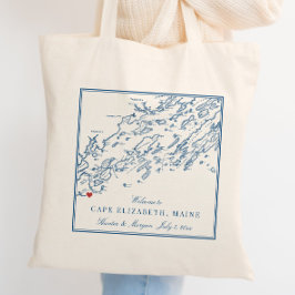 Cape Elizabeth Maine Bestemming Bruiloft Welkom Tote Bag