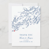 Cape Elizabeth Maine bruiloft flat dank u kaart (Voorkant)