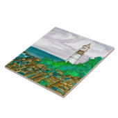 Cape Elizabeth Maine Portland Head Light Tegeltje (Zijkant)