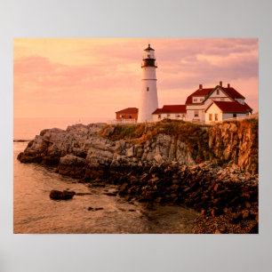 Cape Elizabeth Portland Head Light Maine Poster