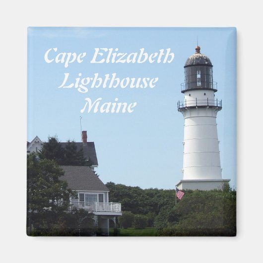 Cape Elizabeth vuurtoren magneet (Voorkant)