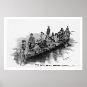Cape Eskimos Arriving Nome AK 1910 Poster
