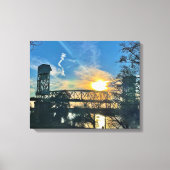 Cape Fear Memorial Bridge Wilmington NC Canvas Afdruk (Voorkant)