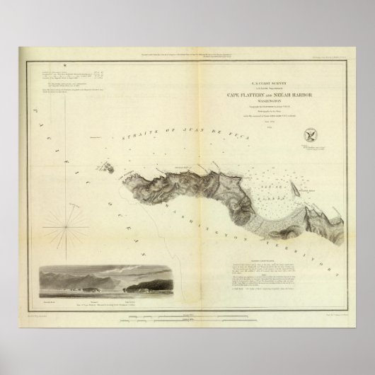 Cape Flattery, Neeah Harbour, Wash Poster (Voorkant)