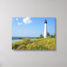 Cape Florida Lighthouse Canvas Afdrukken
