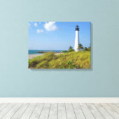 Cape Florida Lighthouse Canvas Afdrukken (Insitu (Houten vloer))