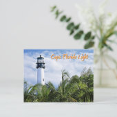 Cape Florida Lighthouse, Key Biscayne Briefkaart (Staand voorkant)
