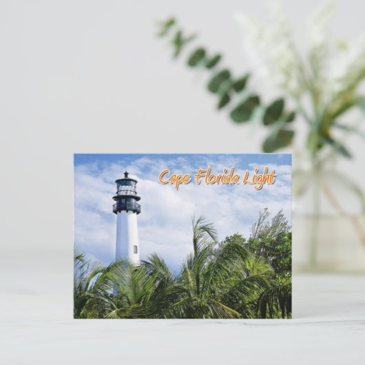 Cape Florida Lighthouse, Key Biscayne Briefkaart (Staand voorkant)