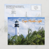 Cape Florida Lighthouse, Key Biscayne Briefkaart (Voorkant / Achterkant)