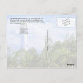 Cape Florida Lighthouse, Key Biscayne Briefkaart (Achterkant)