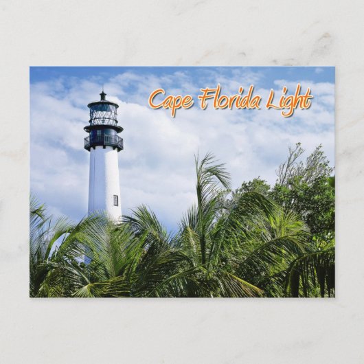 Cape Florida Lighthouse, Key Biscayne Briefkaart (Voorkant)