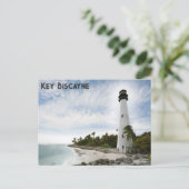 Cape Florida Lighthouse Key Biscayne Travel Briefkaart (Staand voorkant)