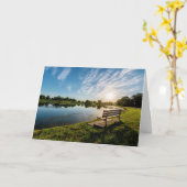 Cape Girardeau County Park Bench Sunset Kaart (Gele Bloem)