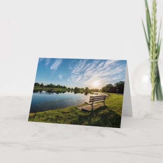 Cape Girardeau County Park Bench Sunset Kaart (Voorkant)